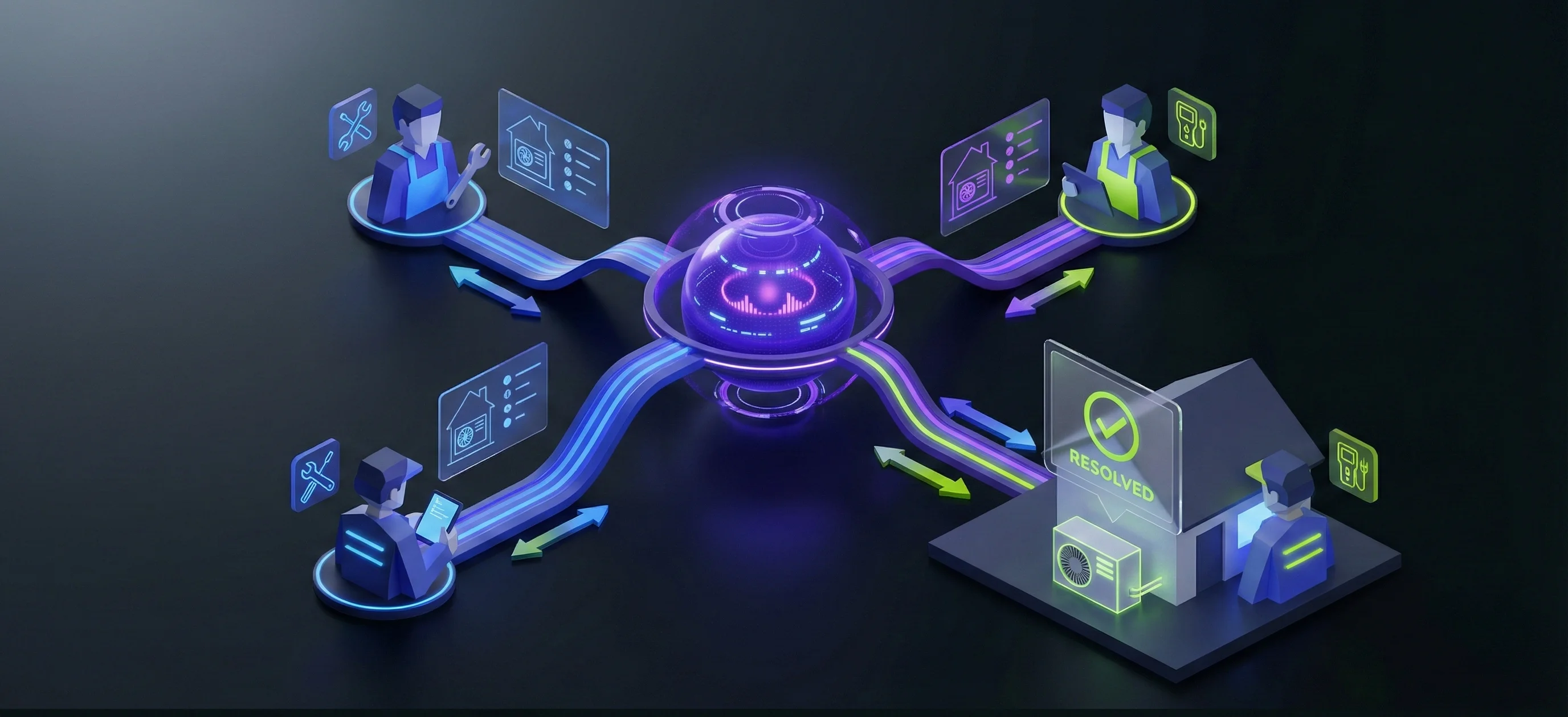 Central hub connected to installer network